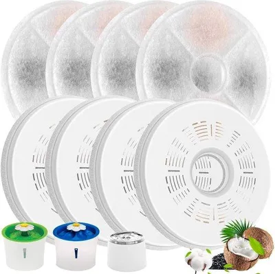 Produktbild von 8 Stück Aktivkohlefilter für Katzenbett - Verbessertes Vierlagensystem