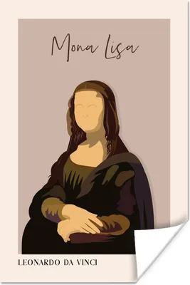 Produktbild von MuchoWow® Poster Mona Lisa - Rosa - Alte Meister 80x120 cm - Papierdruck