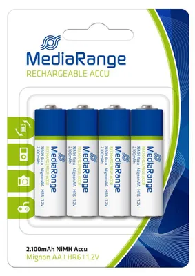 Obrázok produktu pre MediaRange Batterie Rechargeable Accu Mignon AA  HR06   4Stk