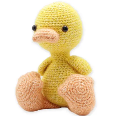 Produktbild von Hardicraft Abby Duck, Strickset für Kinder, Baumwolle, Orange, Gelb