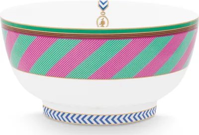 Produktbild von PIP STUDIO Chique Stripes Bowl pink-green 18cm