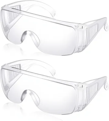 Produktbild von Schutzbrille 2 Stück, transparent, Anti-Fog-Beschichtung, für Brillenträger