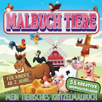 Produktbild von Malbuch Tiere - Mein tierisches Kritzelmalbuch