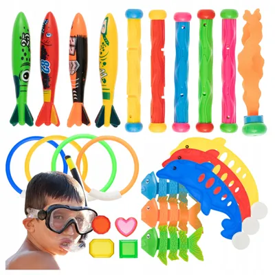Produktbild von Spielzeug für Pool, Badewanne, Tauchbecken, Waschbecken, 34-teiliges Set