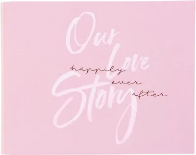 Image de Album photo et livre d'or "Our Lovestory" de Goldbuch, couleur rose, 50 pages, dimensions 29x23 cm, en lin