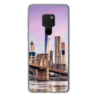 Produktbild von MuchoWow® Handyhülle Schutzhülle Hülle für Huawei P40 Lite Brooklyn Bridge und die New Yorker Skyline Silikon Softcase Handy Hülle - Handy