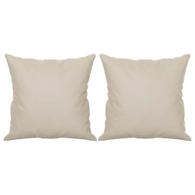 Produktbild von vidaXL Zierkissen 2 Stk. Creme 40x40 cm Mikrofasergewebe