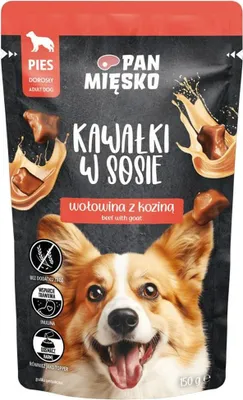 Zdjęcie produktu dla Pan Meat Wołowina z koziną dla dorosłych 150g