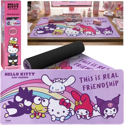 Produktbild von Hello Kitty Kuromi Große Schreibtischunterlage – rutschfeste Tastaturauflage für Kinder, 80 × 35 cm
