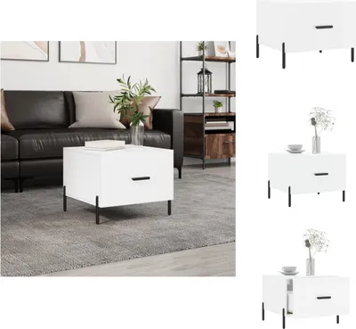 Obrázek produktu pro vidaXL Konferenční stolek vysoký lesk bílý 50x50x40 cm materiál na bázi dřeva - Konferenční stolky