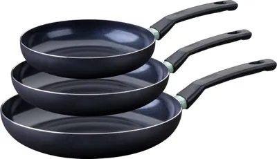 Image de Set de 3 poêles antiadhésives céramique 24, 28 et 30 cm Fackelmann Brandao