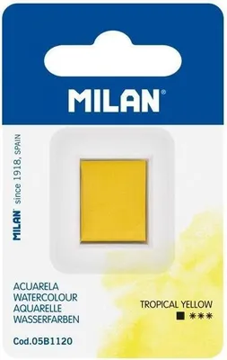 Image de Peinture aquarelle MILAN sur blister, couleur : jaune tropical