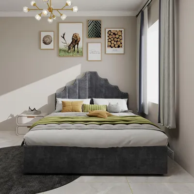 Produktbild von Sweiko Modern minimalist soft bed, comfortable and soft headboard, 140x200CM, gray, multifunctional bedroom furniture, high box bed body with pneumatic rod, mattress not included.