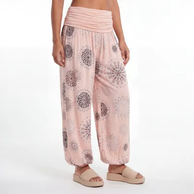 Produktbild von Haremshose Damen weite Hose mit Gummizug Sommerhose Gr. 36 bis 48 Schlupfhose