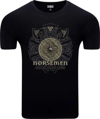 Produktbild von Diarbo Herren T-Shirt mit Wikinger Druck Äxte des Nordmanns Schwarz Gr.XXL