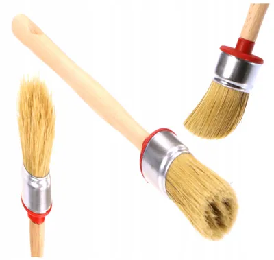 Produktbild von Bobimarket Rundpinsel 35 mm Naturborsten Holzgriff