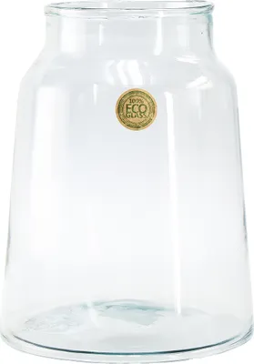 Produktbild von Deko Glas Vase Retro Blumenvase klar Ø22,5cm H29cm