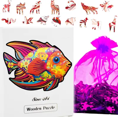Produktbild von Holzpuzzles für Erwachsene und Kinder, Tiere, Puzzles, Geschenke zum Vatertag
