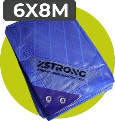 Produktbild von Xstrong Allround 120 - Abdeckplane - 6x8 - Wasserdicht & UV-beständig + 4 jahre