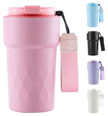 Isolierter Kaffeebecher 510 ml, doppelwandig, auslaufsicher, Edelstahl