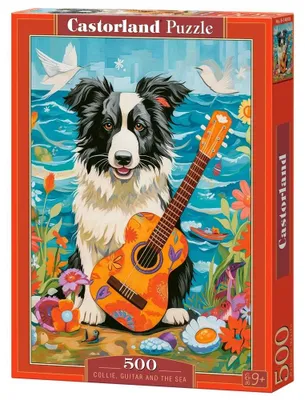 Immagine prodotto di Puzzle 500 pezzi Collie, Chitarra e Mare 054008 Castorland
