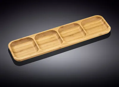 Immagine prodotto di Vassoio da portata in bambù Wilmax con scomparti, 43 x 11,5 cm � WL-771225/A