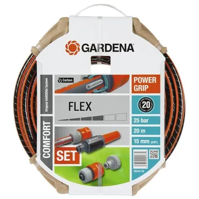 Immagine prodotto di Tubo flessibile da giardino Ø 15 mm - 20 m + lancia e raccordi