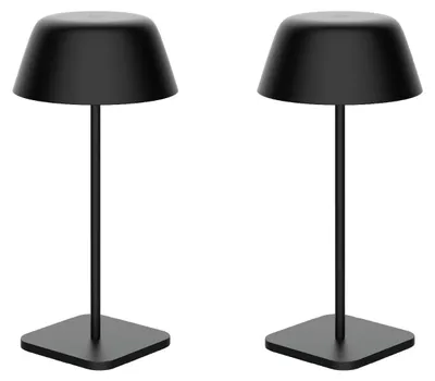 Produktbild von Luxus - Tischleuchte Paros - Schwarz - H27 x Ø12