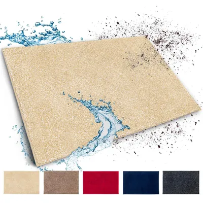 Produktbild von Floordirekt Schmutzfangmatte Nasa, rechteckig, 14 mm hoch, waschbar bei 30 Grad, wasserabsorbierend, Fußmatte für den Eingang – Beige, 80x178 cm