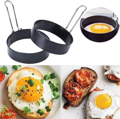 Produktbild von CHPN - Backform - Eierform - Backform - Pfannkuchenform - Perfektes rundes Backen - EGG - Pfannkuchen - Rösti - 2 Stück