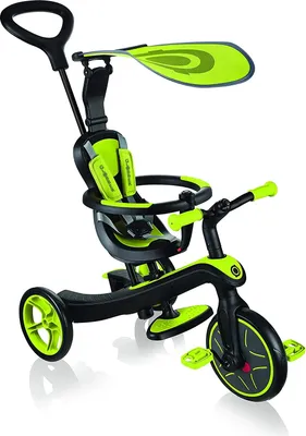Produktbild von GLOBBER Dreirad Explorer 4 in 1 - Kinderfahrzeug - mit Schubstange-grün/schwarz