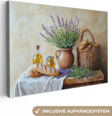 Produktbild von Wanddeko 60x40 cm - Stilleben - Lavendel, Leinwand Bilder Wohnzimmer