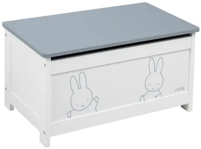 Produktbild von roba Dřevěná truhla na hračky "Miffy", výklopné sedátko, měkké zavírání, lavice, bílá