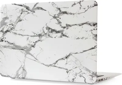 Produktbild von Mobigear Marble MacBook Air 13 Zoll (2010-2019) Hardcase Hülle MacBook Case - Weiß - Model A1369 / A1466