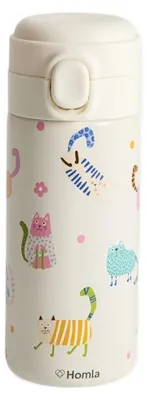 Produktbild von HOMLA BITEA-Thermosflasche mit Katzenmotiv, 340 ml