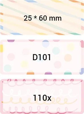 Image de EDIBAZZAR | NIIMBOT D101 Étiquettes couleur 25x60mm 110 pièces