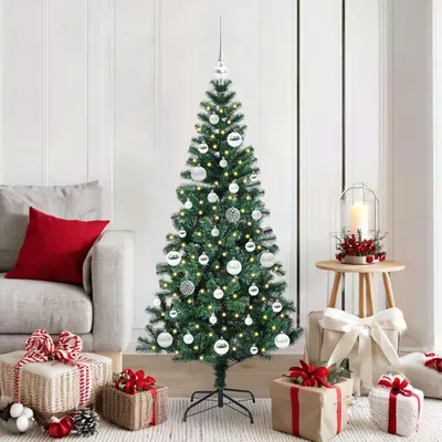 Immagine prodotto di Maison Exclusive - Albero di Natale artificiale illuminato, verde, 150 cm