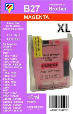Produktbild von LC-1000M / LC-970M - magenta - TiDis Ersatzdruckerpatrone für ca. 400 Seiten Druckleistung - Kombipatrone