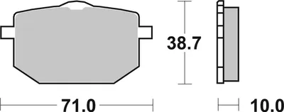 Produktbild von Bremsbelag SBS 596HS (Satz pro Scheibe) Street Sinter