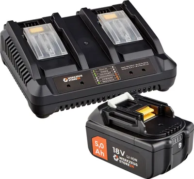 Produktbild von WS24 Akku Starter-Set 18 V / 1x 5,0 Ah Akku + Doppelschnellladegerät