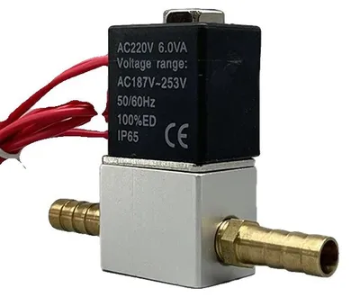 Immagine prodotto di Elettrovalvola pneumatica, a 2 vie, normalmente chiusa, con filettatura interna da 1/4", con attacchi da 10 mm, alimentazione AC 220V