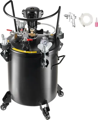 Zdjęcie produktu dla SucceBuy zbiornik ciśnieniowy na farbę w sprayu, 30 l / 7,5 gal. w pełni automatyczny zbiornik mieszający, regulowane ciśnienie 70 psi, w zestawie pistolet natryskowy i węże do użytku domowego i przemysłowego