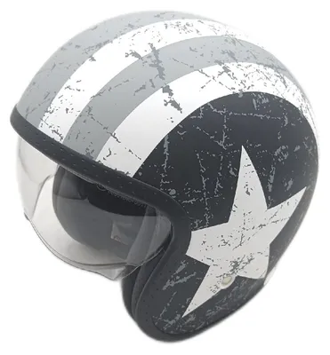 Immagine prodotto di Casco da moto ORIGINE Jet, modello Rebel, colore grigio, con visiera inclusa, omologazione ECE 2206, taglia L