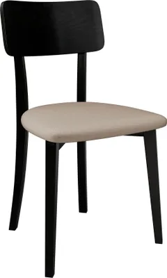 Produktbild von MIRJAN24 Stuhl Hugo New VI, Esszimmerstuhl aus Buchenholz, 47x48x86 cm (Holzfarbe: Schwarz, Stofffarbe: Paros 02)