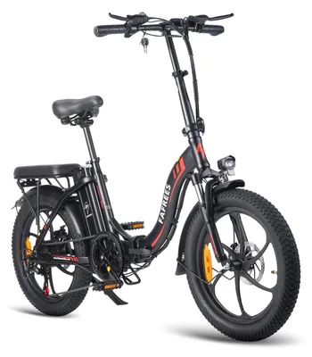 Immagine prodotto di E-bike pieghevole - F20 - Pneumatici da fat bike da 50,8 cm - Batteria da 36 V 16 Ah - Motore brushless da 250 W - 25 km/h - Freni a disco meccanici - Nero