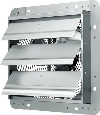 Produktbild von SucceBuy-Abluftventilator mit Jalousie, 305 mm, Hochgeschwindigkeit, 1400 U/min, 1084 CFM, Dachbodenventilator aus Aluminium zur Wandmontage mit Wechselstrommotor