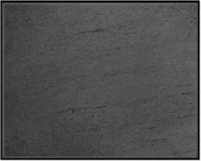 Produktbild von Wallario Wandbild Schwarze Schiefertafel Optik - Steintafel, Größe: 40,30 x 50,30 cm, Poster mit schwarzem Aluminiumrahmen