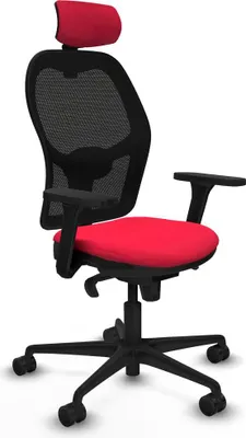 Image de Chaise de bureau avec appui-tête Jorquera Piqueras y Crespo 3D036N2 Rouge