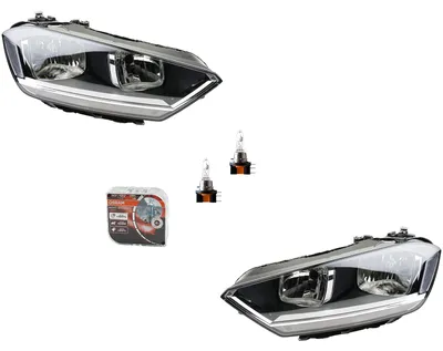 Productafbeelding van Koplampen links en rechts, Osram Night Breaker Laser, geschikt voor VW Golf Sportsvan, zwart, artikelnummers: 964510, 517941006A, 964509, 517941005A, 517941005B, 517941005C. Johns
