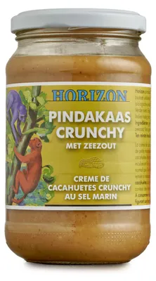 Productafbeelding van Horizon Pindakaas crunchy met zeezout eko  (350 gr)